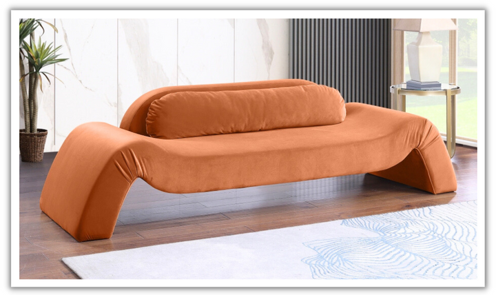Meridian Furniture Austin Velvet Fabric Upholstered Sofa-jennifer furniture