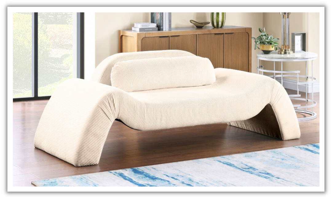 Meridian Furniture Austin Corduroy Fabric Upholstered Loveseat