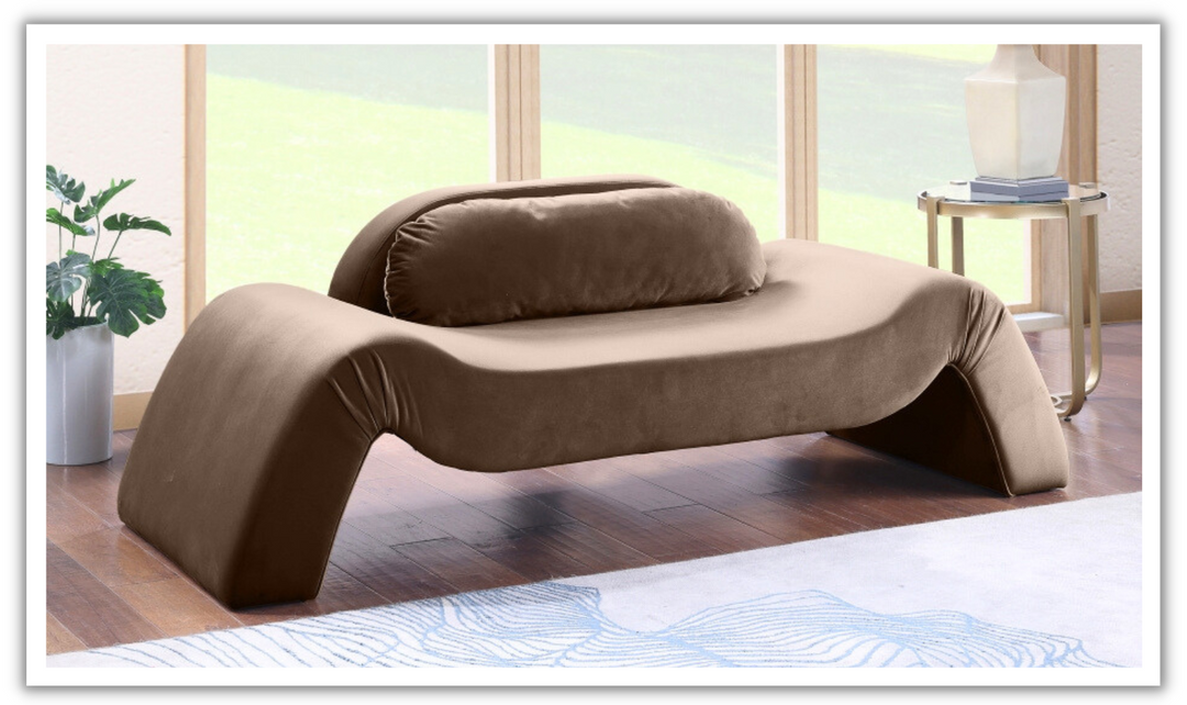 Meridian Furniture Austin Velvet Upholstered Fabric Loveseat-jennifer furniture