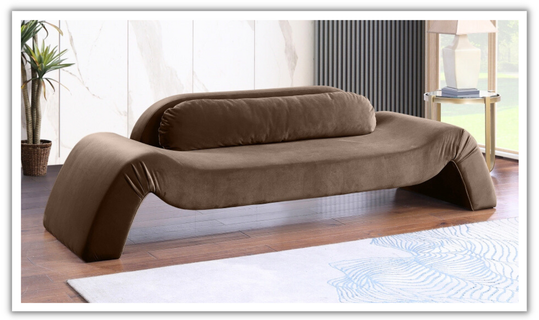 Meridian Furniture Austin Velvet Fabric Upholstered Sofa-jennifer furniture