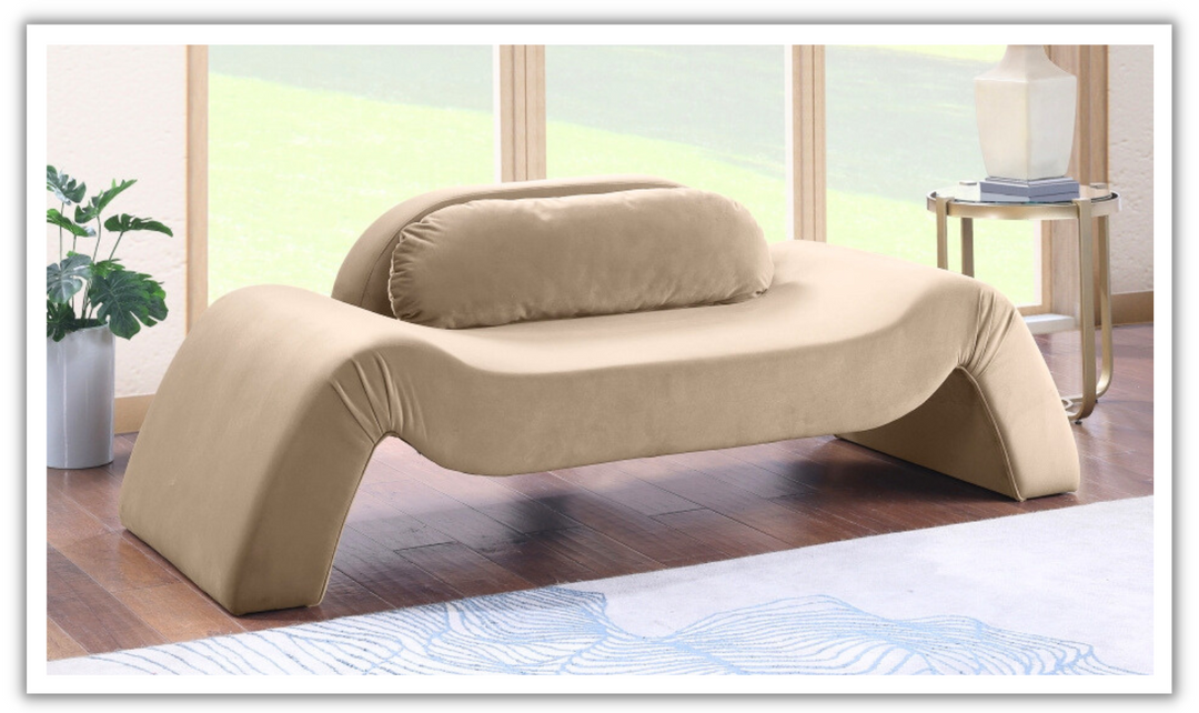 Meridian Furniture Austin Velvet Upholstered Fabric Loveseat-jennifer furniture