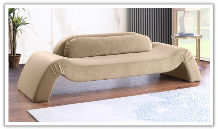 Meridian Furniture Austin Velvet Fabric Upholstered Sofa-jennifer furniture
