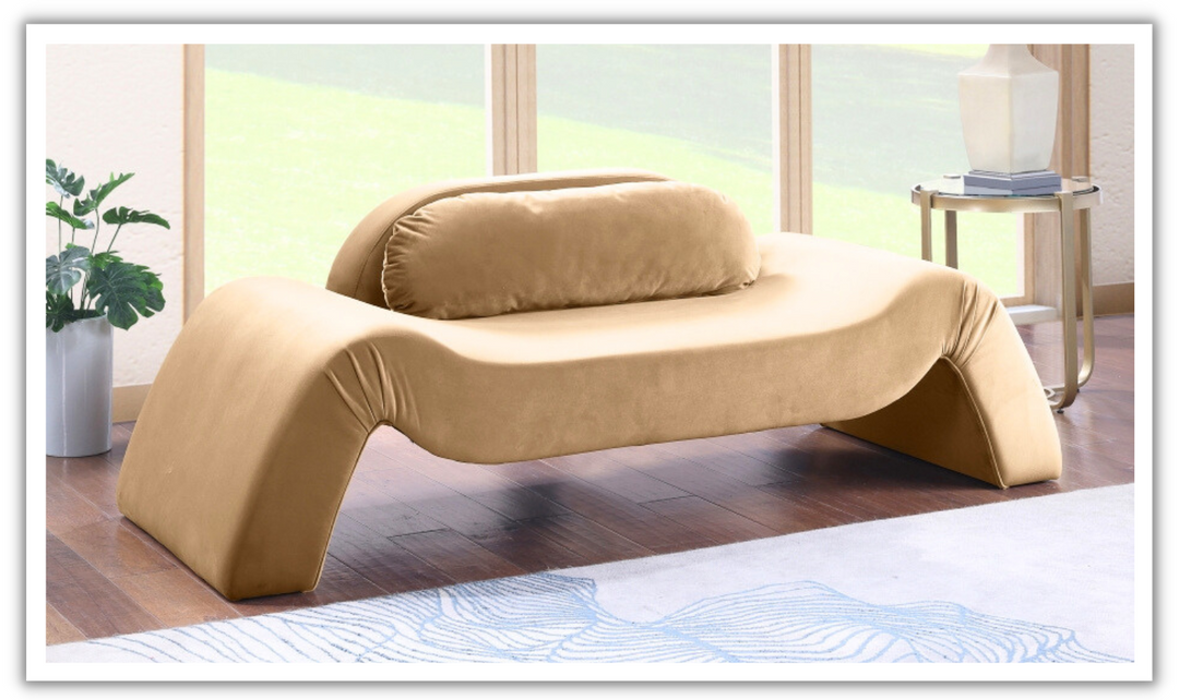 Meridian Furniture Austin Velvet Upholstered Fabric Loveseat-jennifer furniture