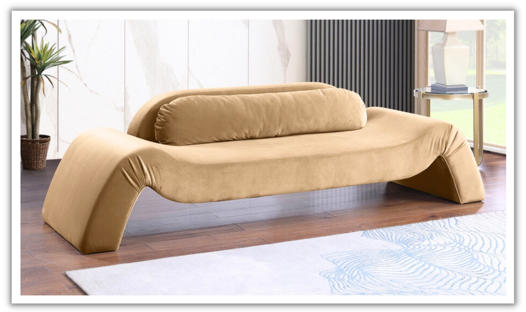 Meridian Furniture Austin Velvet Fabric Upholstered Sofa