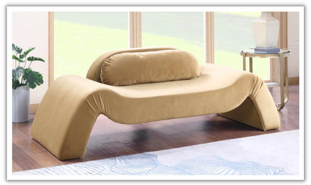 Meridian Furniture Austin Velvet Upholstered Fabric Loveseat-jennifer furniture