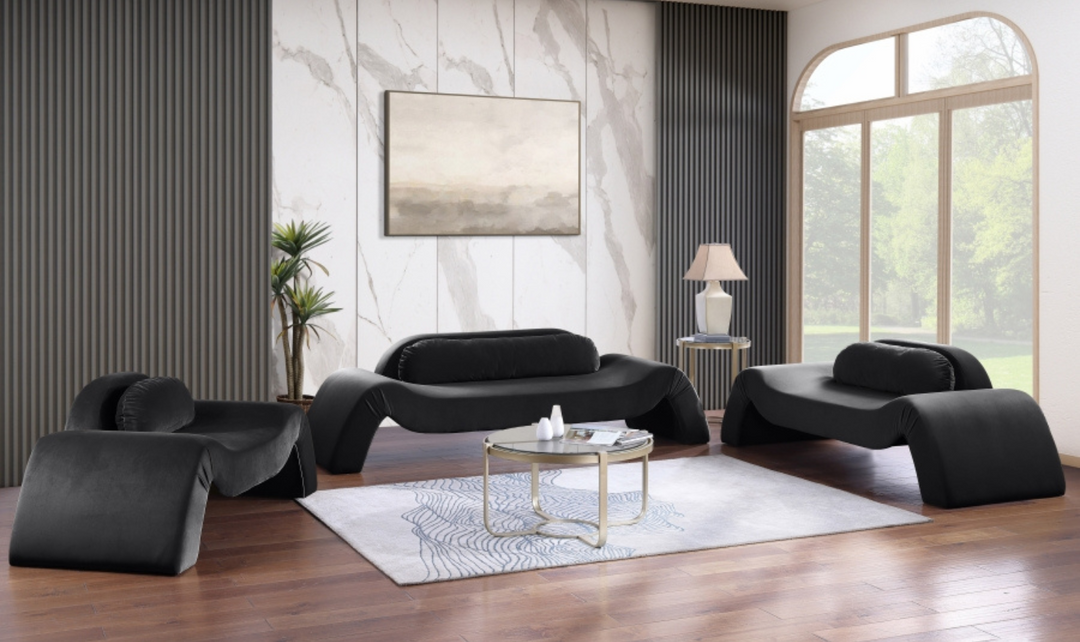 Meridian Furniture Austin Velvet Upholstered Fabric Loveseat-jennifer furniture