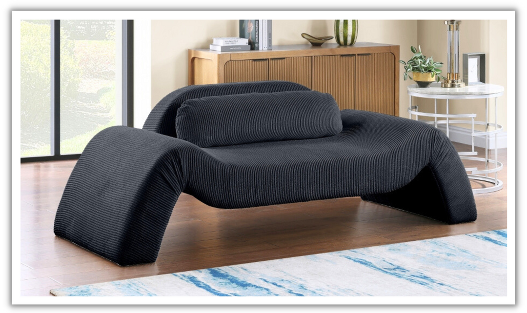 Meridian Furniture Austin Corduroy Fabric Upholstered Loveseat-jennifer furniture