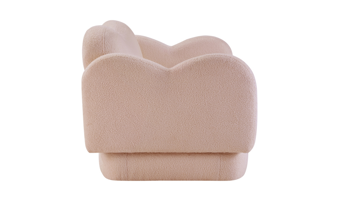 Meridian Furniture Bloom Teddy Fabric Upholstered Loveseat Sofa-Jennifer Furniture