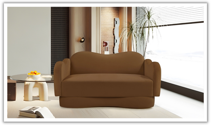 Meridian Furniture Bloom Velvet Upholstered Loveseat Sofa-Jennifer furniture