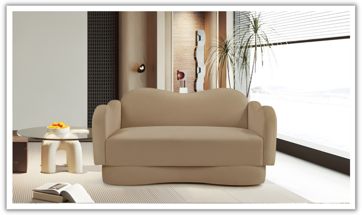 Meridian Furniture Bloom Velvet Upholstered Loveseat Sofa-Jennifer furniture