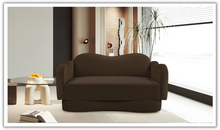 Meridian Furniture Bloom Velvet Upholstered Loveseat Sofa-Jennifer furniture