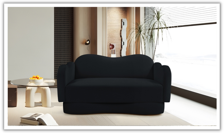 Meridian Furniture Bloom Velvet Upholstered Loveseat Sofa-Jennifer furniture
