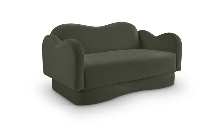 Meridian Furniture Bloom Velvet Upholstered Loveseat Sofa-Jennifer furniture