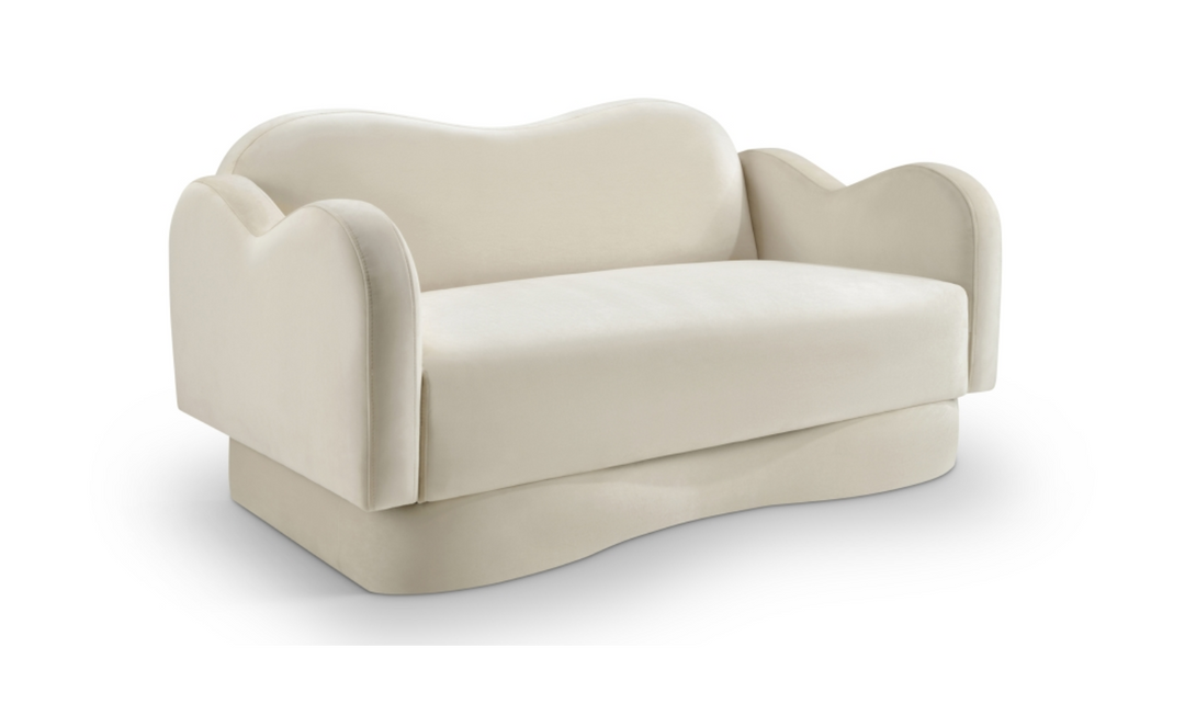 Meridian Furniture Bloom Velvet Upholstered Loveseat Sofa-Jennifer furniture