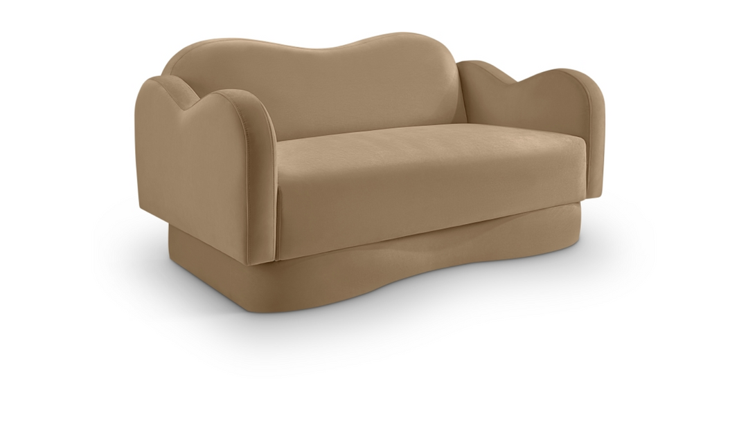 Meridian Furniture Bloom Velvet Upholstered Loveseat Sofa