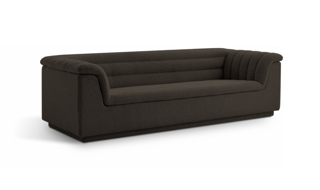 Meridian Furniture Cascade Boucle Fabric Upholstered Sofa