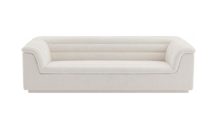 Meridian Furniture Cascade Boucle Fabric Upholstered Sofa-jennifer furniture