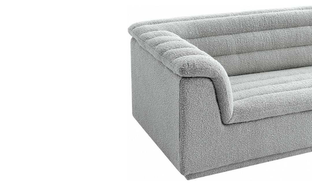 Meridian Furniture Cascade Boucle Fabric Upholstered Sofa