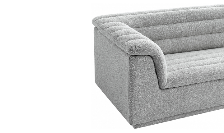 Meridian Furniture Cascade Boucle Fabric Upholstered Sofa