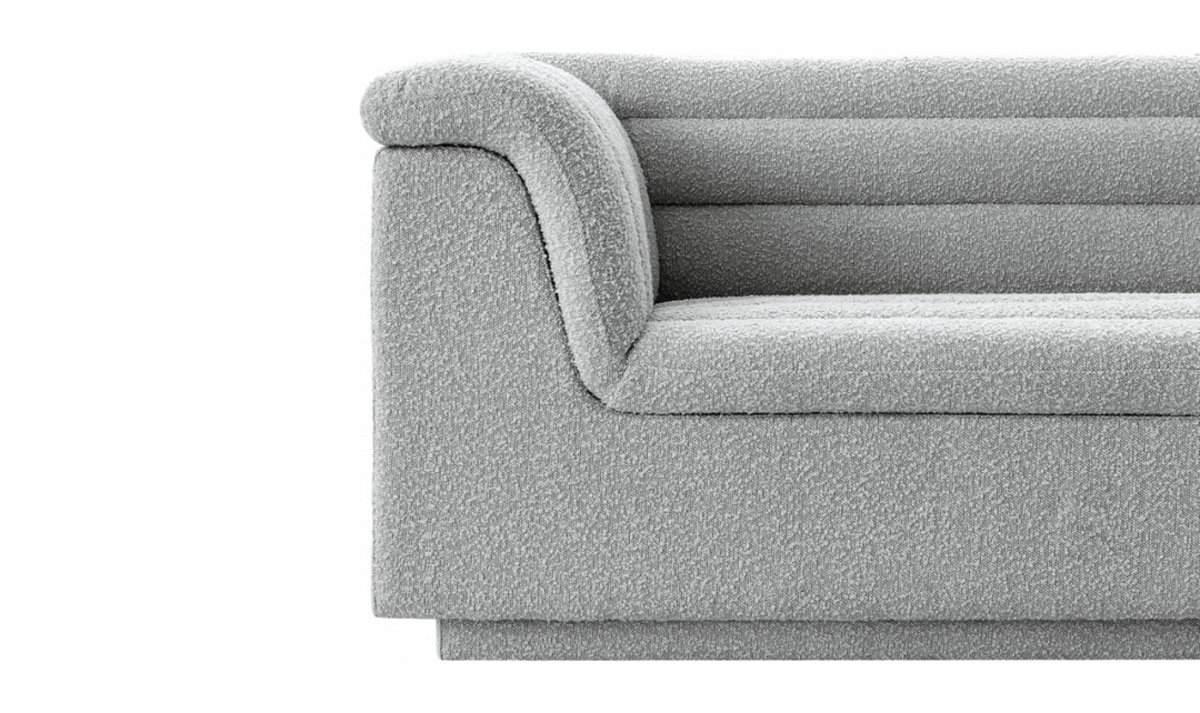 Meridian Furniture Cascade Boucle Fabric Upholstered Sofa