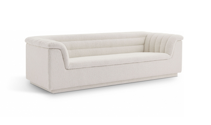 Meridian Furniture Cascade Boucle Fabric Upholstered Sofa