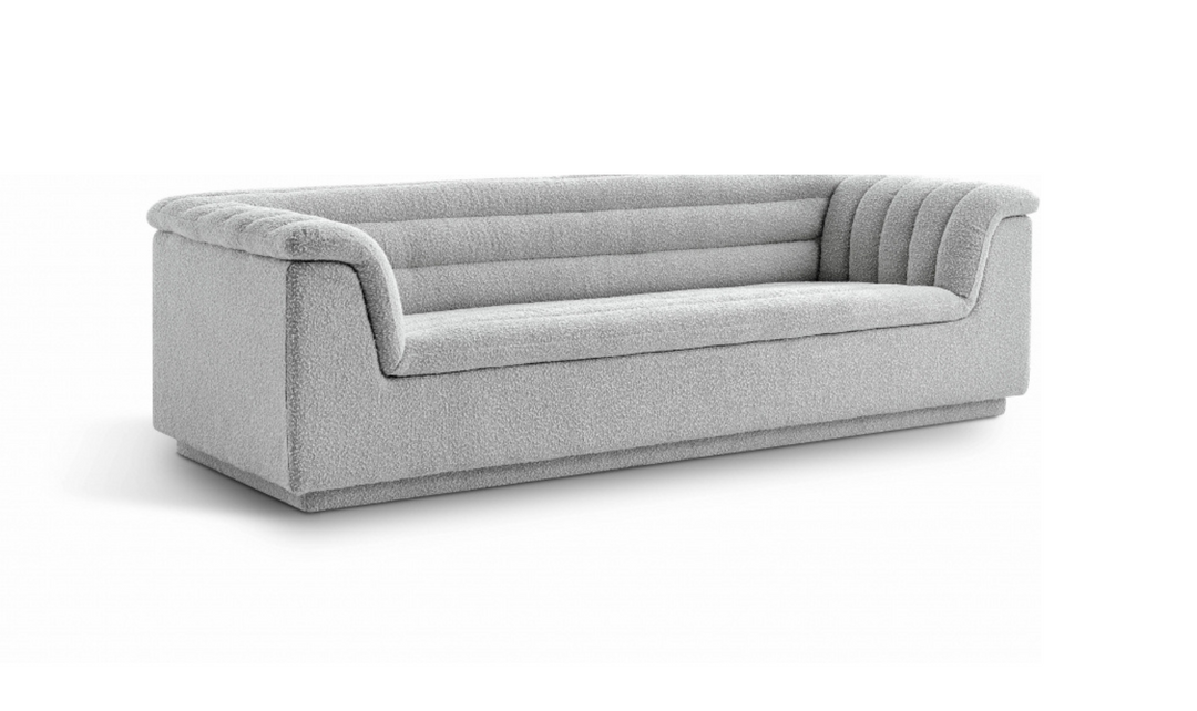 Meridian Furniture Cascade Boucle Fabric Upholstered Sofa