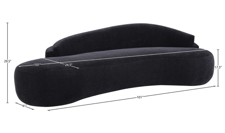 Meridian Furniture Caspian Chenille Fabric Upholstered Sofa-jennifer furniture
