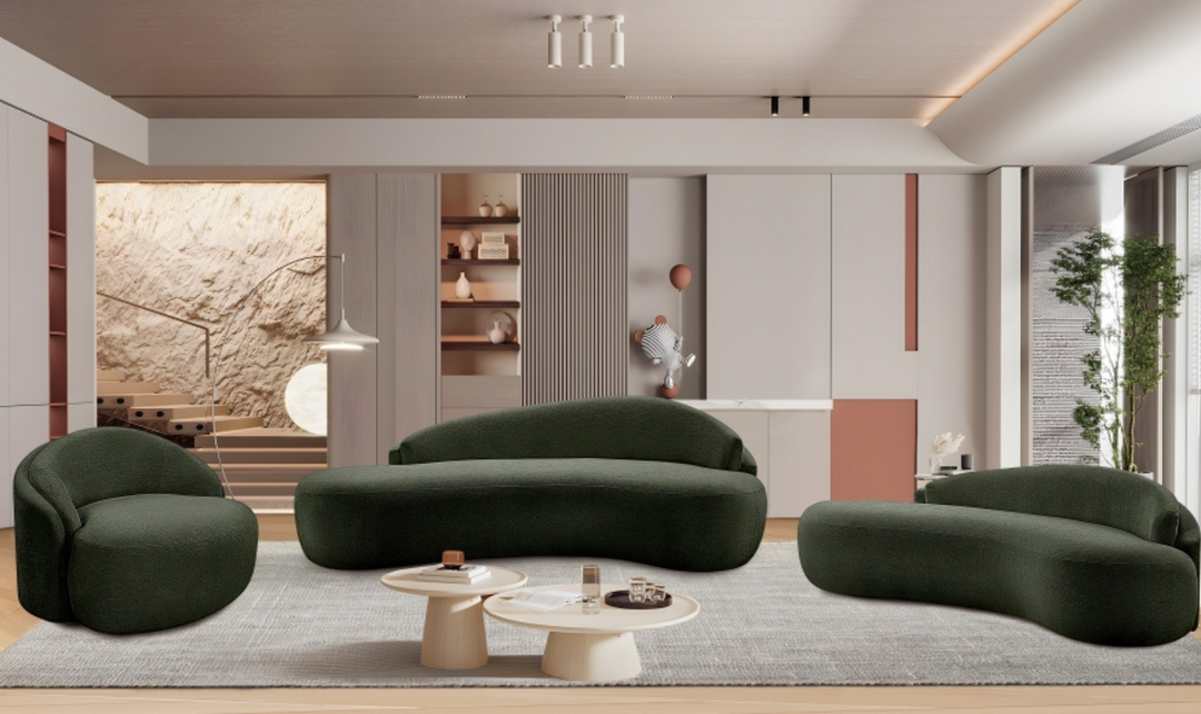 Meridian Furniture Caspian Chenille Fabric Upholstered Sofa-jennifer furniture