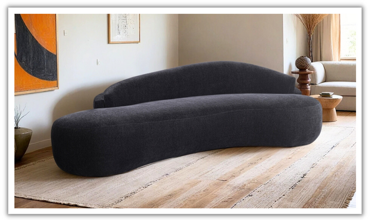 Meridian Furniture Caspian Chenille Fabric Upholstered Sofa-jennifer furniture