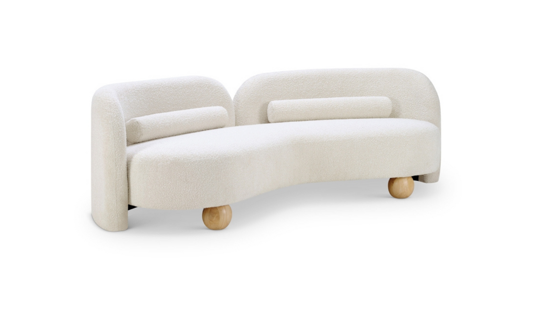Meridian Furniture Daphne Boucle Fabric Upholstered Sofa