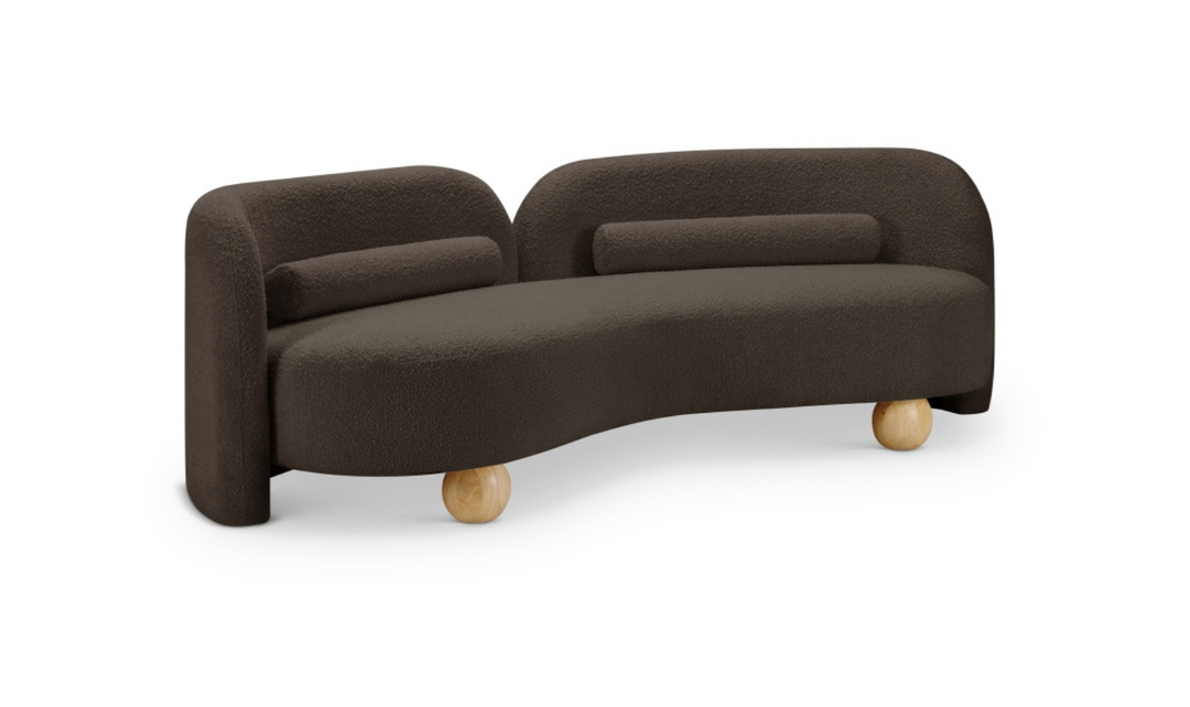Meridian Furniture Daphne Boucle Fabric Upholstered Sofa