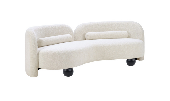 Meridian Furniture Daphne Boucle Fabric Upholstered Sofa