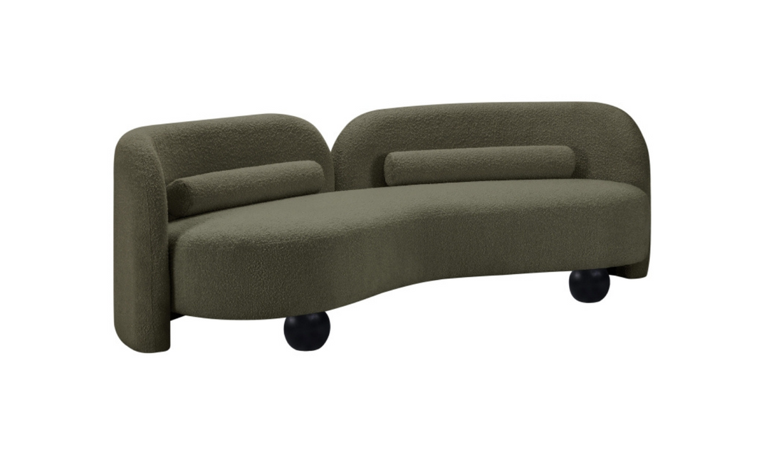 Meridian Furniture Daphne Boucle Fabric Upholstered Sofa