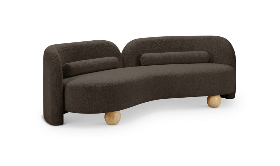 Meridian Furniture Daphne Boucle Fabric Upholstered Sofa
