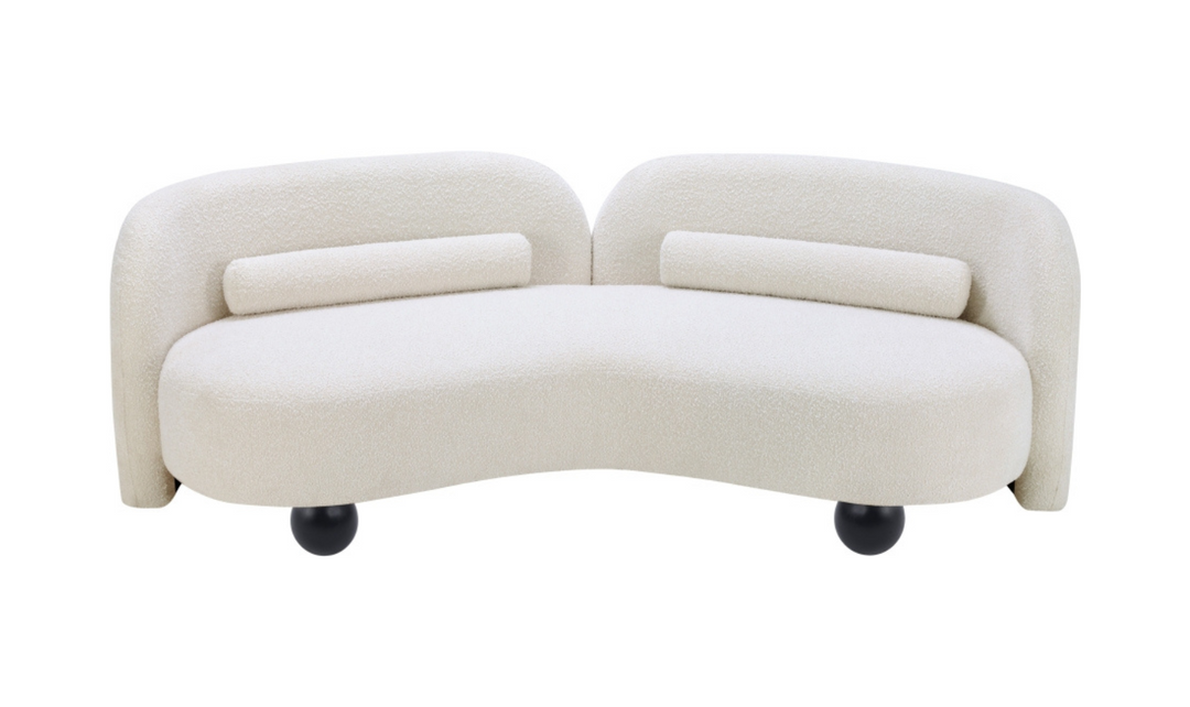 Meridian Furniture Daphne Boucle Fabric Upholstered Sofa