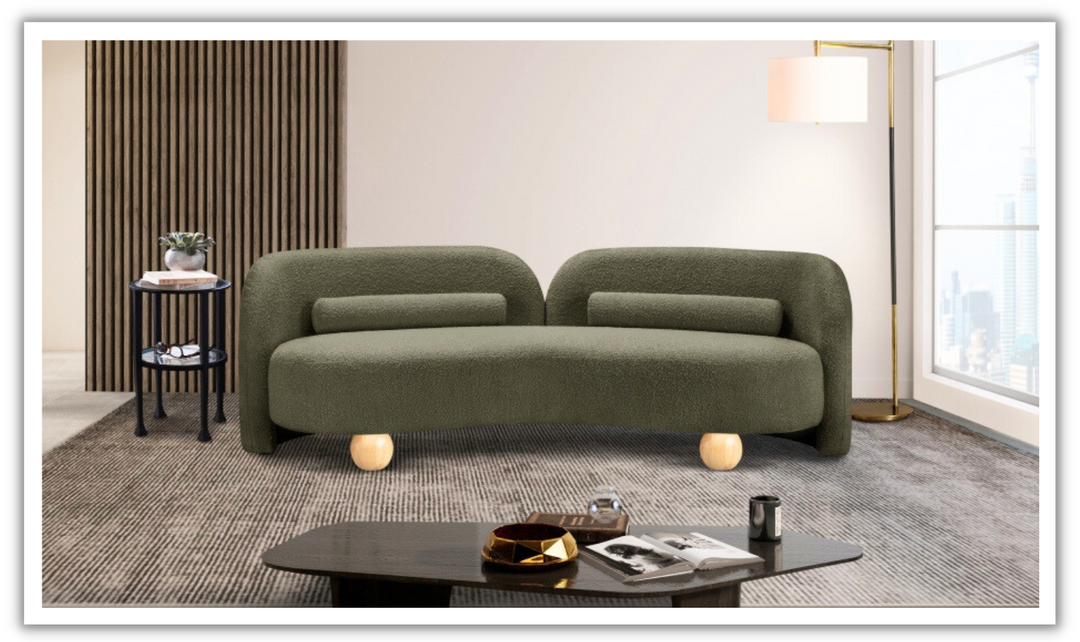 Meridian Furniture Daphne Boucle Fabric Upholstered Sofa-jennifer furniture