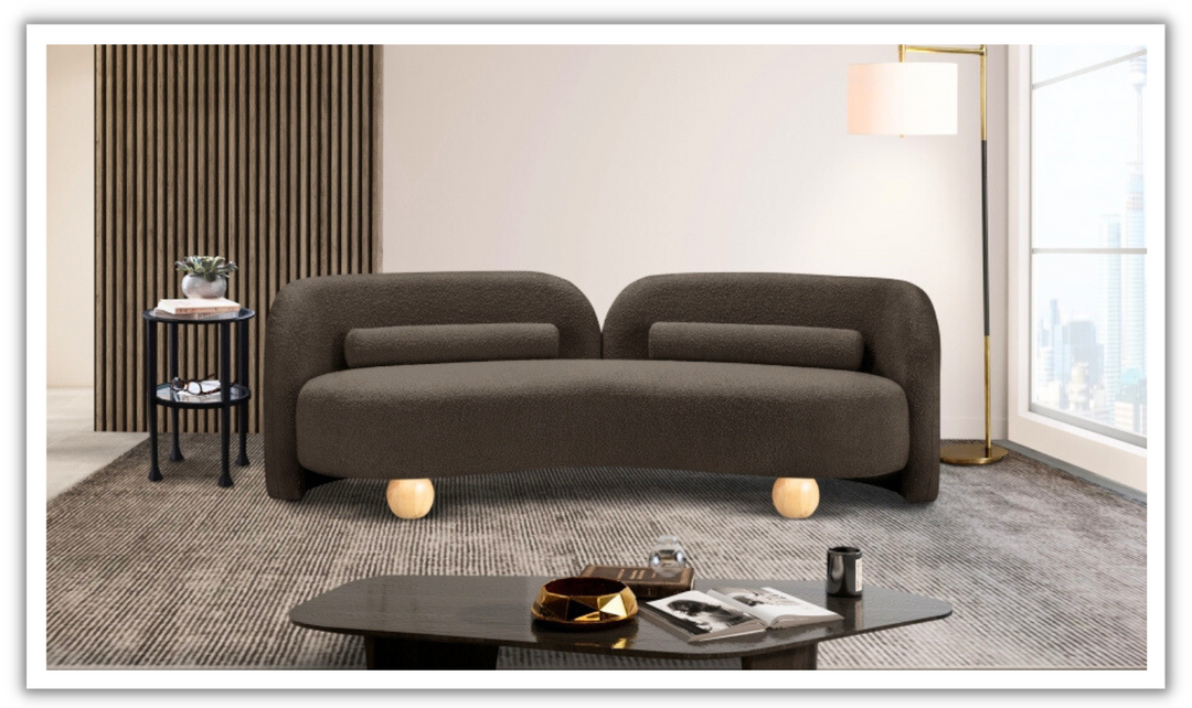 Meridian Furniture Daphne Boucle Fabric Upholstered Sofa-jennifer furniture