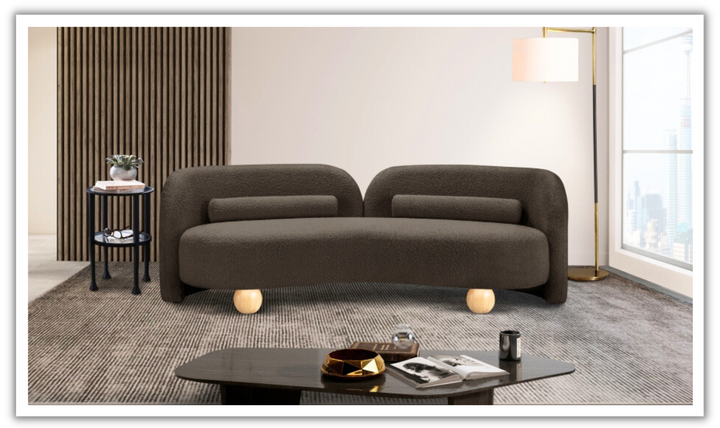 Meridian Furniture Daphne Boucle Fabric Upholstered Sofa-jennifer furniture