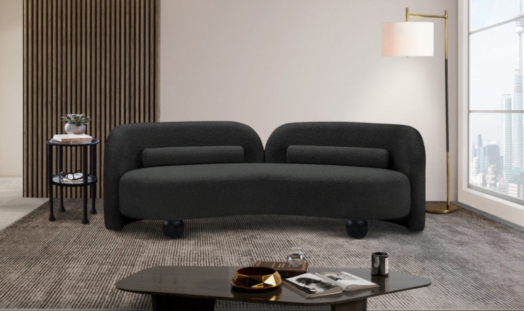 Meridian Furniture Daphne Boucle Fabric Upholstered Sofa-jennifer furniture