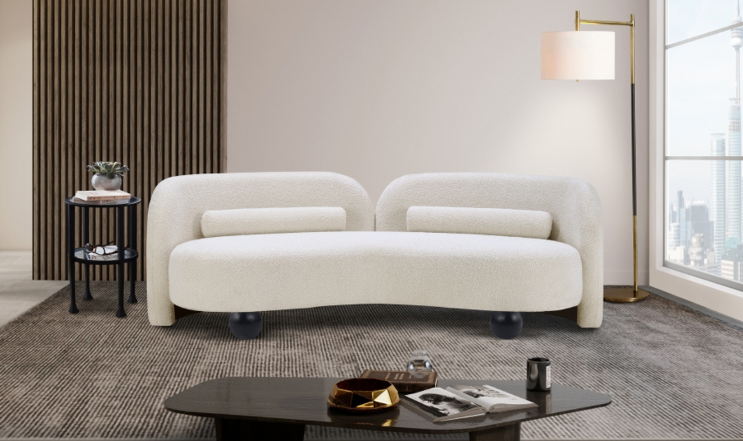 Meridian Furniture Daphne Boucle Fabric Upholstered Sofa-jennifer furniture