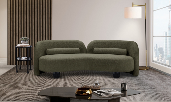 Meridian Furniture Daphne Boucle Fabric Upholstered Sofa-jennifer furniture