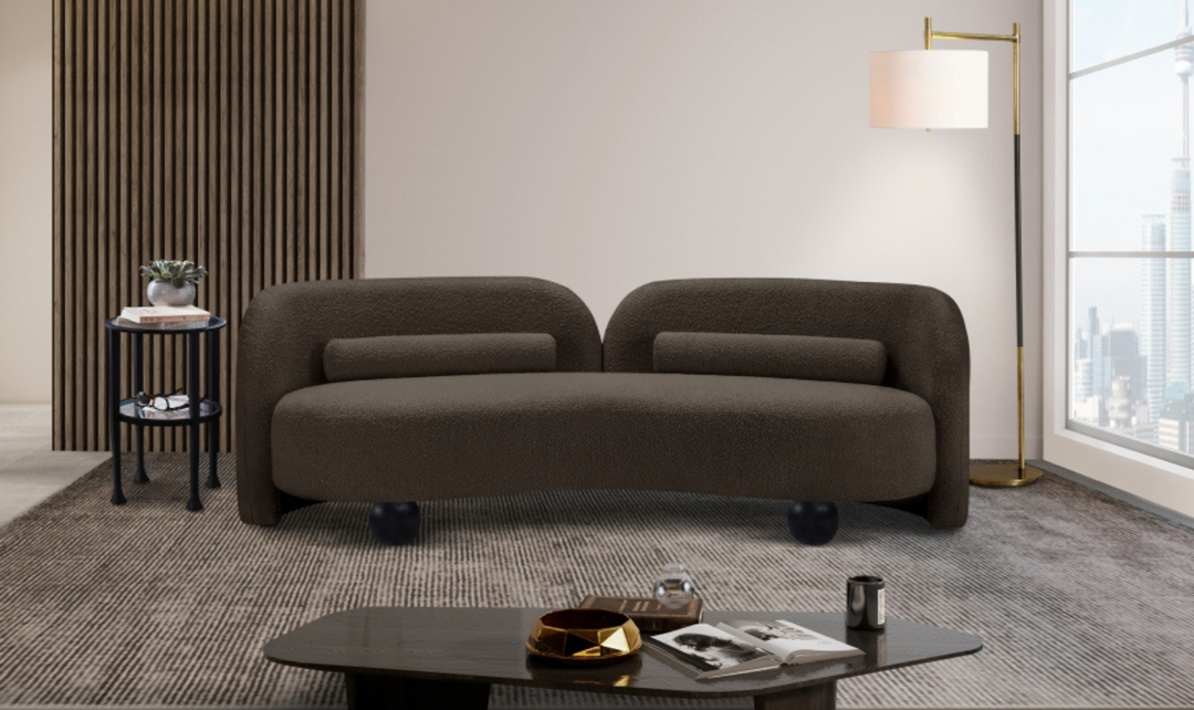 Meridian Furniture Daphne Boucle Fabric Upholstered Sofa-jennifer furniture