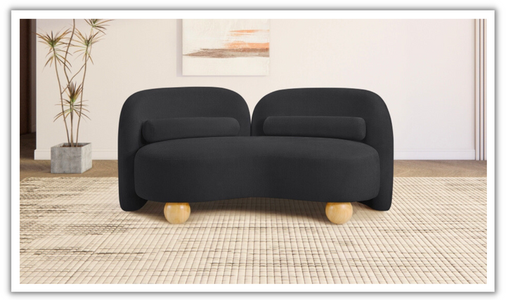 Meridian Furniture Daphne Chenille Fabric Upholstered Loveseat