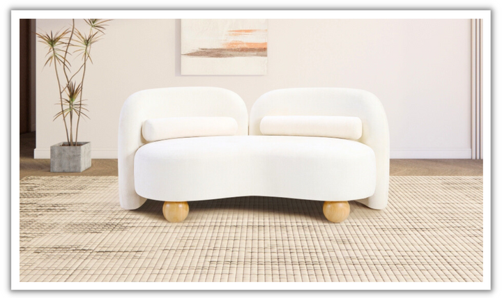 Meridian Furniture Daphne Chenille Fabric Upholstered Loveseat