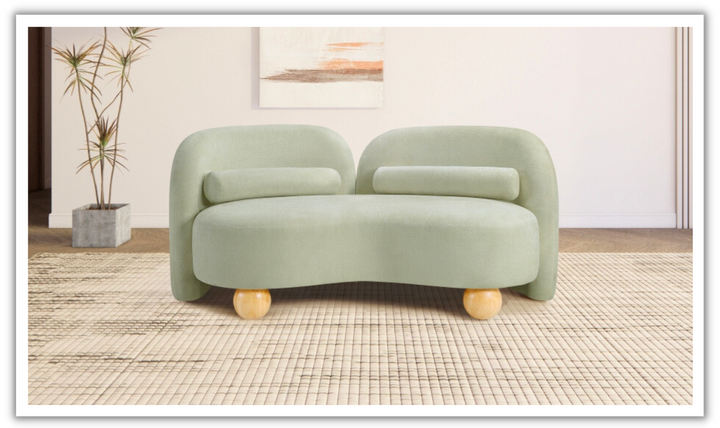Meridian Furniture Daphne Chenille Fabric Upholstered Loveseat