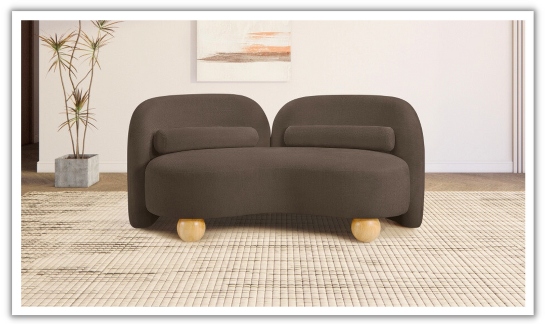 Meridian Furniture Daphne Chenille Fabric Upholstered Loveseat