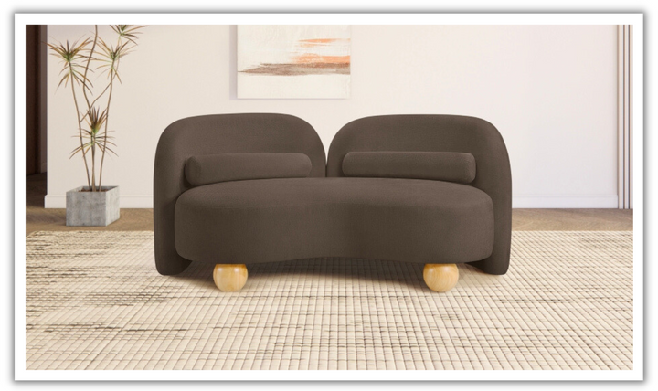 Meridian Furniture Daphne Chenille Fabric Upholstered Loveseat