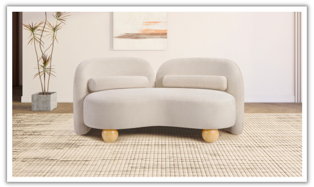 Meridian Furniture Daphne Chenille Fabric Upholstered Loveseat