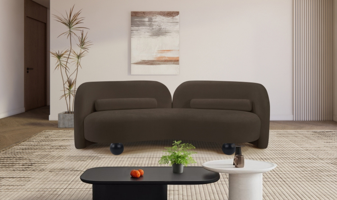 Meridian Furniture Daphne Chenille Fabric Upholstered Sofa