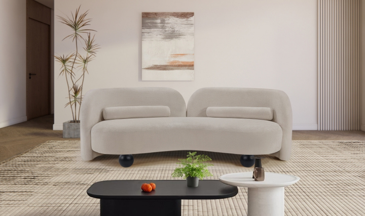 Meridian Furniture Daphne Chenille Fabric Upholstered Sofa